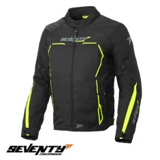 Geaca (jacheta) barbati pentru scuter - motocicleta Racing Seventy vara/iarna model SD-JR65 culoare: negru/galben fluor Negru/galben fluor L