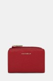 Coccinelle portofel de piele METALLIC SOFT culoarea rosu, MW5 11 D1 01