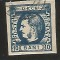(No2)-timbre-(L.P.26)-Romania-CAROL I cu favoritii 1896- 10 bani albastru