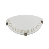 Cumpara ieftin Aplică Klausen Athena D300-2, Design Clasic Alb și Crom, 15x30x8.5 cm, Iluminat Interior Modern cu Soclu E27, Ideală pentru Living sau Dormitor