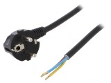 Cablu Electric 3x1,5mm2 PVC 2m Negru 16A 250V