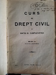 Curs de Drept Civil- Cantacuzino