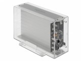 Rack extern USB-C 3.1 pentru 2 x 3.5&quot; SATA HDD / SSD transparent, Delock 42624