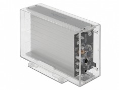 Rack extern USB-C 3.1 pentru 2 x 3.5&quot; SATA HDD / SSD transparent, Delock 42624