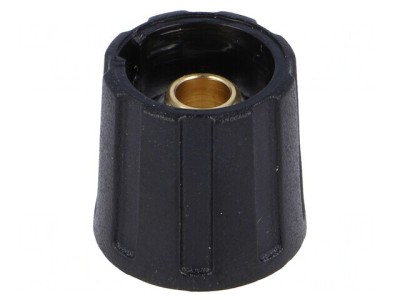 Buton Rotativ Negru ABS 6mm 16x15.5mm foto
