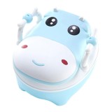 Olita pentru Copii, Flippy, +1an, Portabila, Design Vacuta cu Capac, Model Prietenos, Non-Toxic, cu Manere, Compartiment Detasabil, Perie Inclusa, Uso