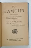 DE L'AMOUR par STENDHAL , ANII '20 - '30