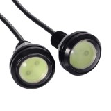 Set 2 Becuri LED Auto 18mm 12V 9W, Albe, Impermeabile, Lupa, Semnalizare, Pozitie, Interior, Numar