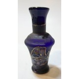 Vază mică din sticlă albastru de cobalt - unicat