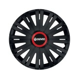 Cumpara ieftin Set 4 capace roti Negre Cu Inel Rosu Active R16 pentru gama auto Daewoo, Autohelix MSA