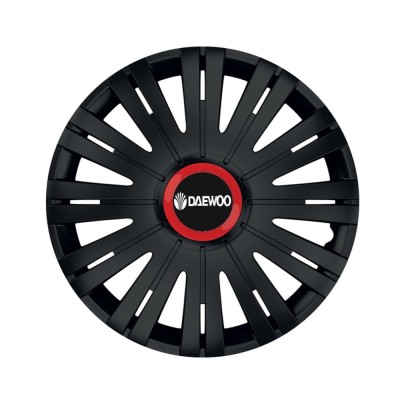 Set 4 capace roti Negre Cu Inel Rosu Active R16 pentru gama auto Daewoo foto