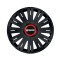 Set 4 capace roti Negre Cu Inel Rosu Active R16 pentru gama auto Daewoo