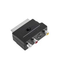 Adaptor EUROSCART tata - 3x RCA mama + SVHS mama + comutator in/out ZLA0352