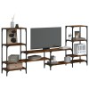 Dulap TV Gossi Stejar Fumuriu 206.5 cm - Comoda TV Living, Lemn Prelucrat, Depozitare Media