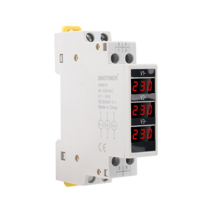 Sinotimer SDM010 voltmetru trifazat digital 230V