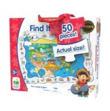 Cumpara ieftin Puzzle si joc Harta SUA, 50 piese