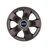 Set 4 Capace Roti 16 inchi (R16) Bis Negru, Compatibile Cu Volvo