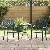 VidaXL Set de 2 Scaune de Grădină din Aluminiu Verde
