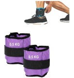 Greutati pentru incheietura mainii glezne FFitnes (2 x 0,5 kg) cu cureaua reglabila - RESIGILAT