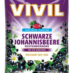 Bomboane Coacaze Negre cu Vitamina C Fara Zahar 60g Vivil