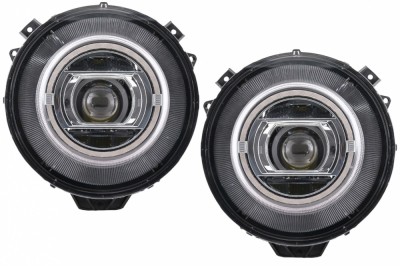 Faruri Full LED MERCEDES G-Class W463 (2005-2017) Crom Facelift 2018 Design cu Dynamic Start Up Performance AutoTuning foto