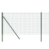 Gard plasa de sarma, verde, 1,1x25 m, otel galvanizat GartenMobel Dekor, vidaXL