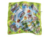 Batic / esarfa, imprimeu imagini Stuttgart, material matasos, placut la atingere, 100% Acetate, Made in Italy 67x67cm