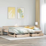vidaXL Pat de zi cu extensie și sertare fără saltea, 80x200 cm 3302148