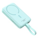 POWER BANK Baseus Magnetic Mini Wireless, 10000mAh, max 30W pe cablu, 1 x USB Type-C output/input, 15W wireless charging, albastru, &quot;P1002210B333-00&quot;