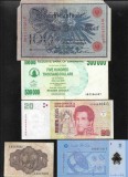 Set 5 bancnote de prin lume adunate (cele din imagini) #447, Europa