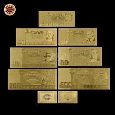 A2875 Germany Germania 5 10 20 50 100 200 500 mark Fantezie Aurita Aur Gold 24K foto