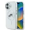 Husa pentru iPhone 16 - Karl Lagerfeld IML MagSafe (KLHMP16SHLSKCH) - White Metal Karl&amp;Choupette Head
