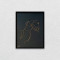 Tablou Schnauzer, sculptura din fir continuu de sarma placata cu aur, 19&times;25 cm