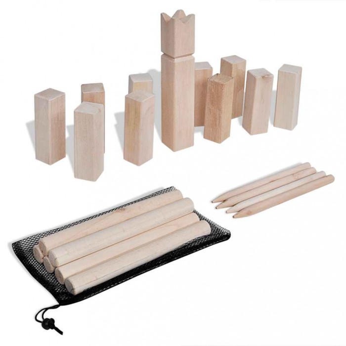 Set de joc Kubb din lemn