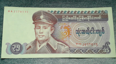 35 Kyats 1986 Burma foto