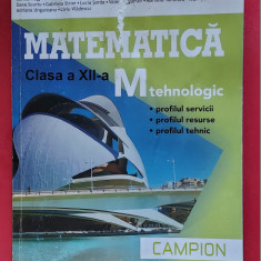 MATEMATICA CLASA A XII A M TEHNOLOGIC SERVICII RESURSE TEHNIC BURTEA . CAMPION