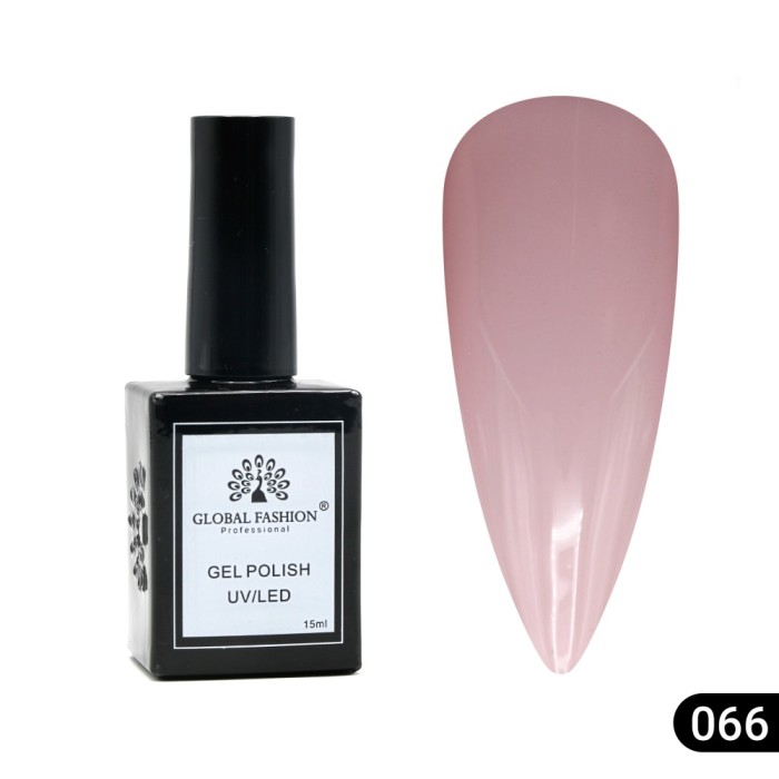 Oja semipermanentă Global Fashion, Gel polish&nbsp;Elite Glow 15&nbsp;ml,&nbsp;66