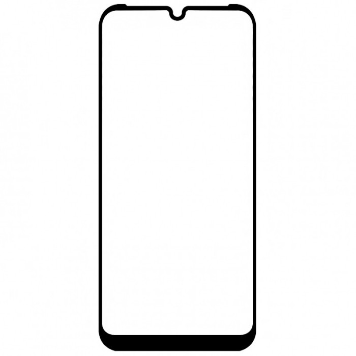 Folie Protectie Ecran OEM pentru Motorola Moto E7, Sticla securizata, Full Face, Full Glue, 10D, Neagra
