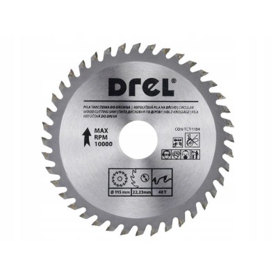 Disc circular vidia, 40 dinti, 115 mm, Drel foto