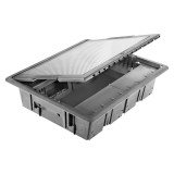 Doza pardoseala Gewiss System GW24612, 20 module, cu capac inox