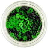 Paiete rotunde &icirc;n formă de disc, verde smarald, INGINAILS