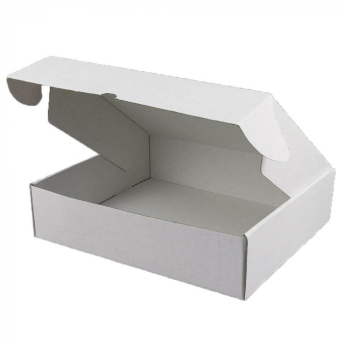 Set 100 Cutii cu Autoformare, 365x200x130 mm, Carton Alb