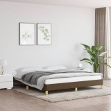 Cumpara ieftin Cadru de pat fără saltea, maro &icirc;nchis, 180x200 cm, textil