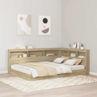 vidaXL Tăblie de depozitare cu raft Stejar sonoma 135 cm Lemn compozit 3335551 foto