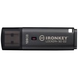 Memorie USB Kingston IronKey Locker+ 50 G2 128 GB Negru, USB Type-A, Viteza Citire 145 MB/s, Viteza Scriere 115 MB/s