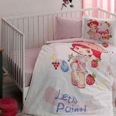 Lenjerie Patut Bebe Strawberry Shortcake (Bumbac 100%)