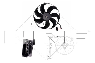 NRF 47204 Ventilator, radiator foto