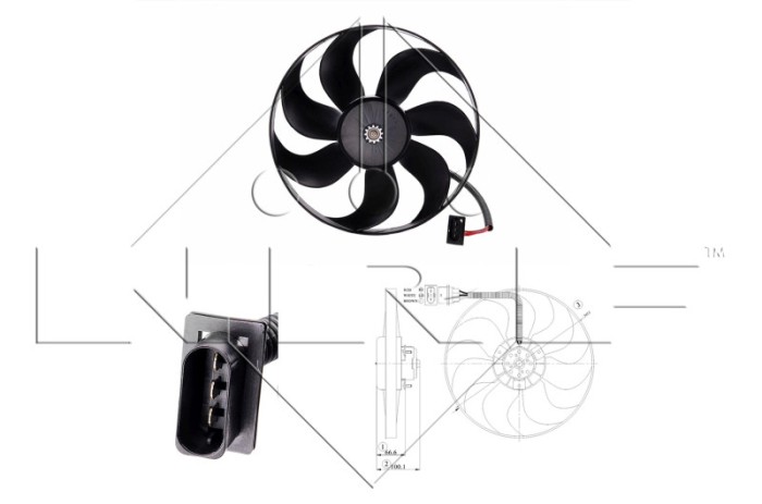NRF 47204 Ventilator, radiator