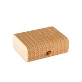 Cutie de Depozitare din Bambus Maro Forme Geometrice, model ANDREI 18.5x14.5x7cm