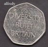 Anglia Marea Britanie 2020 50 Pence, Comemorativa, Diversity Built Britain, Europa